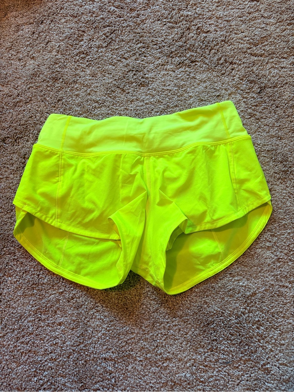 lululemon athletica Neon Yellow Speed Up Shorts